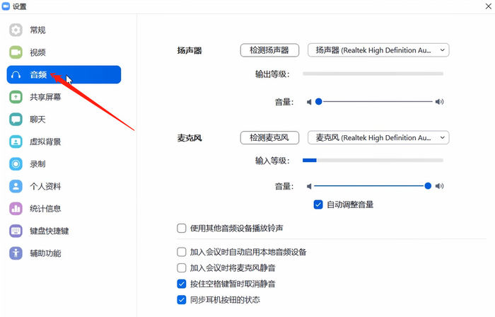 Zoom 会议录屏没有声音